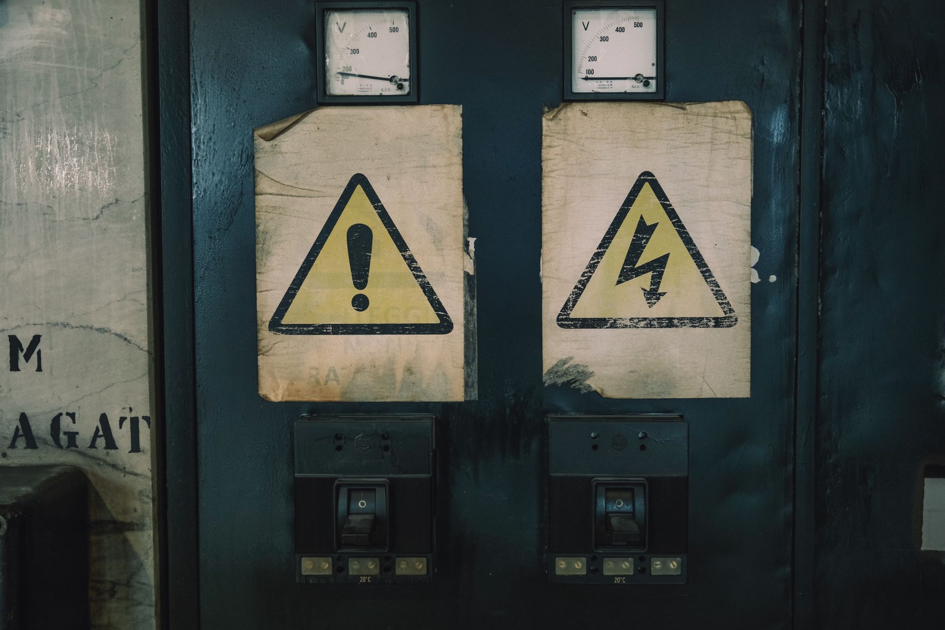 Industrial hazard warning signage at a plant entrance, the context for classified area robot planning.