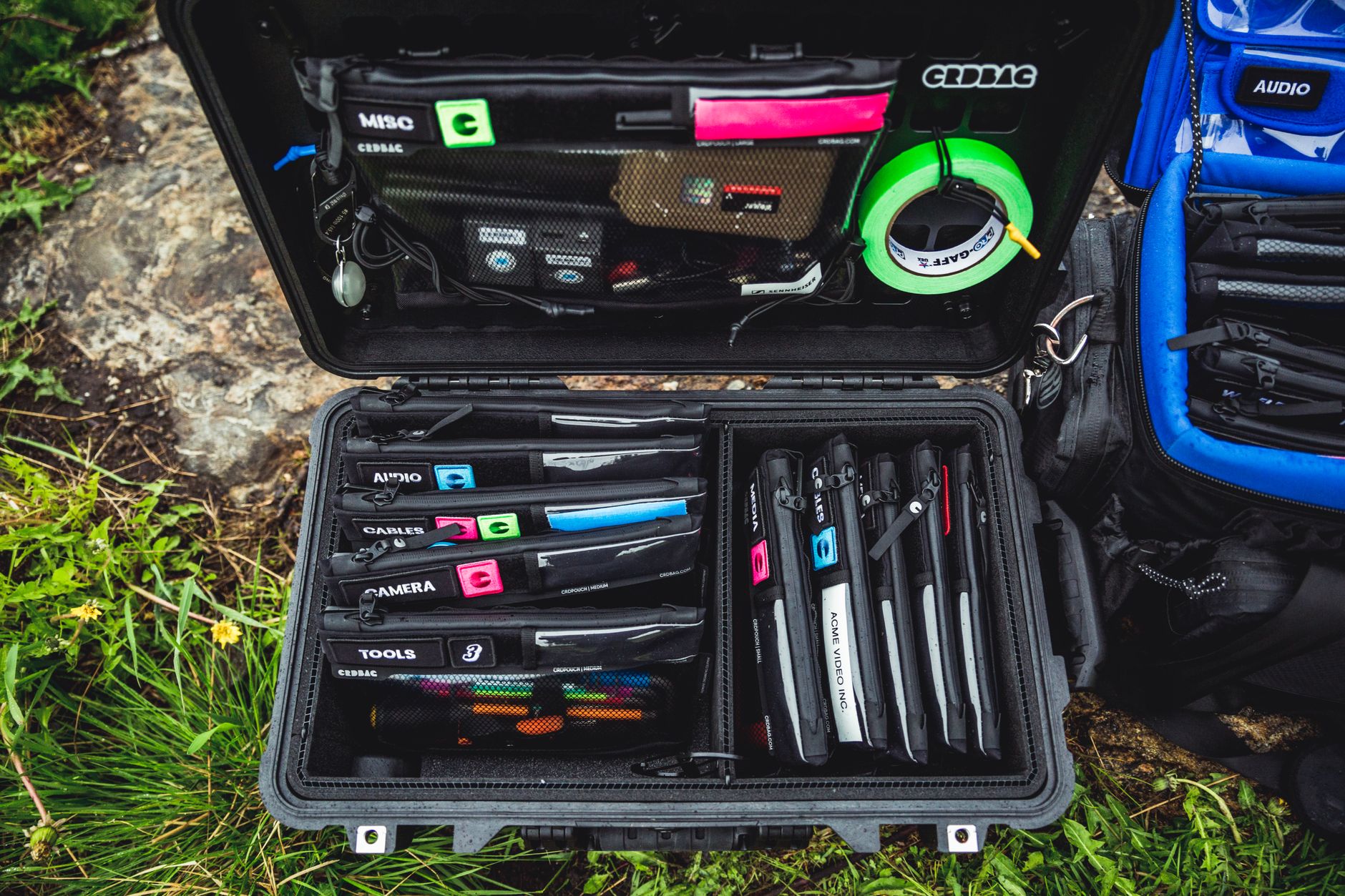 Cased AV gear and cables, the accessory mix event rentals return incomplete.