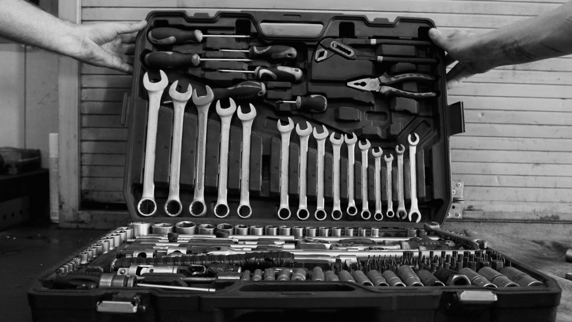 Maintenance filters and tools staged for property work orders.