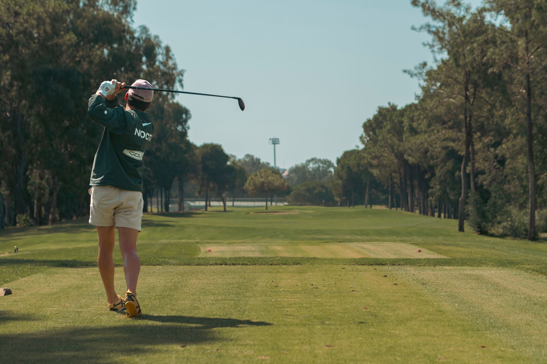 Championship golf fairway prepared for tournament play