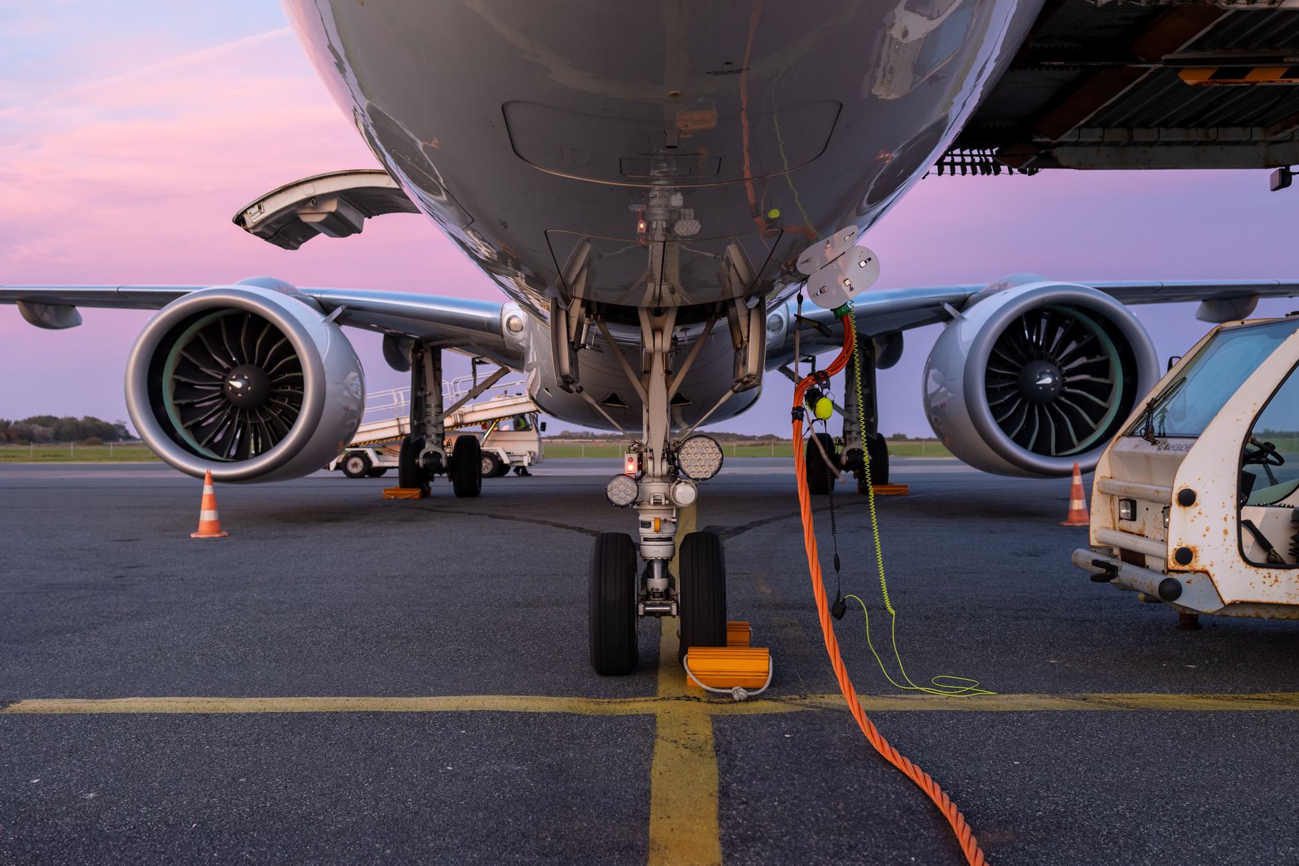 Runway lighting and airfield details that reflect the structured inspection routes and documentation discussed for later-phase airport robot programs.