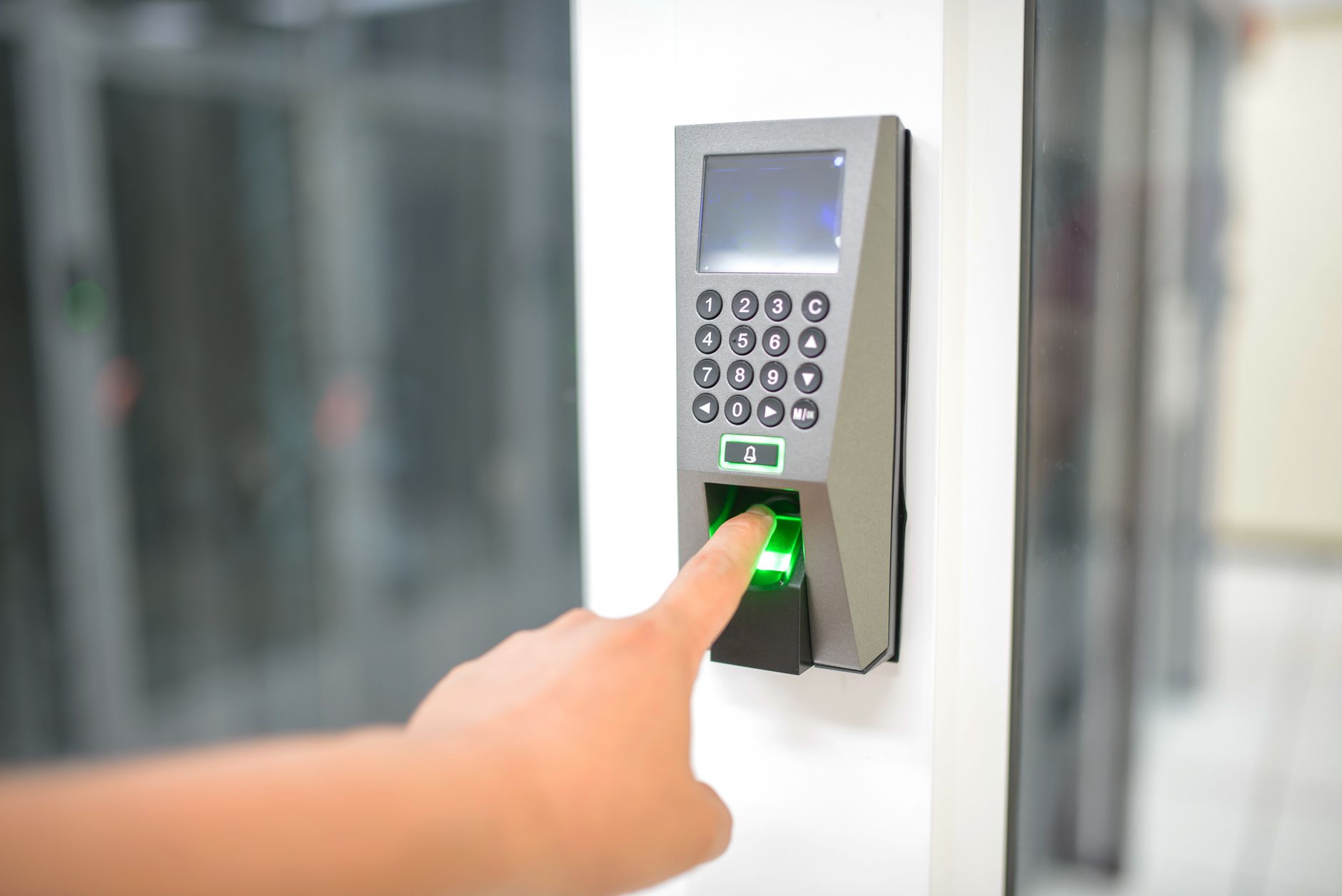 An access control point where building badges and vendor credentials should rotate during contractor change.