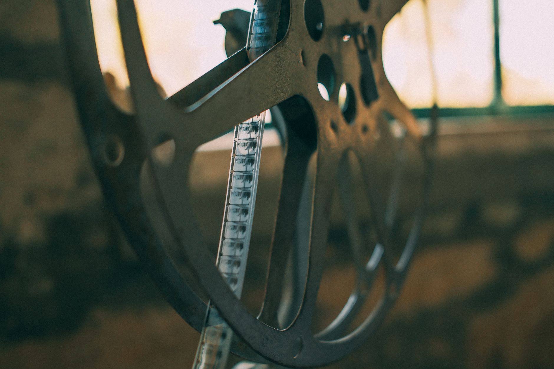 Close view of a reel mower cutting unit
