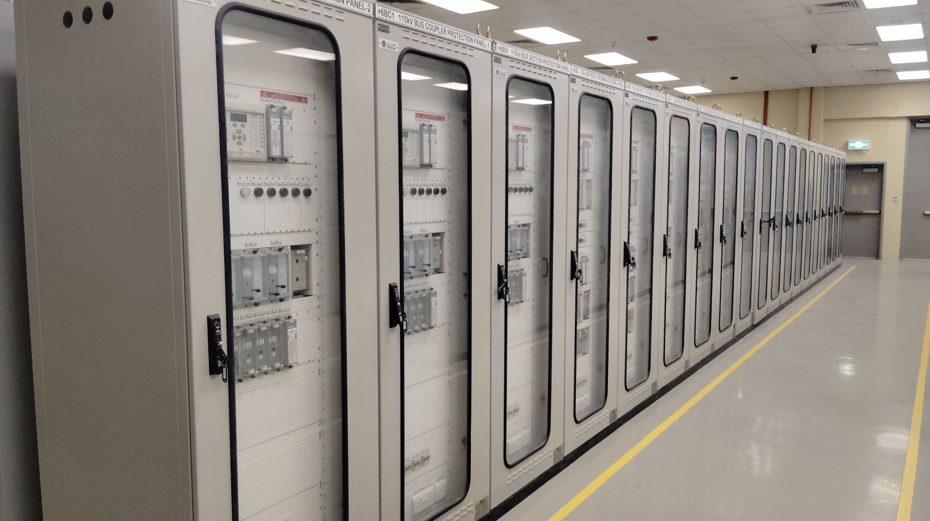 A segmented industrial power-distribution run illustrates the many joints, transitions, and connection points that require inspection.
