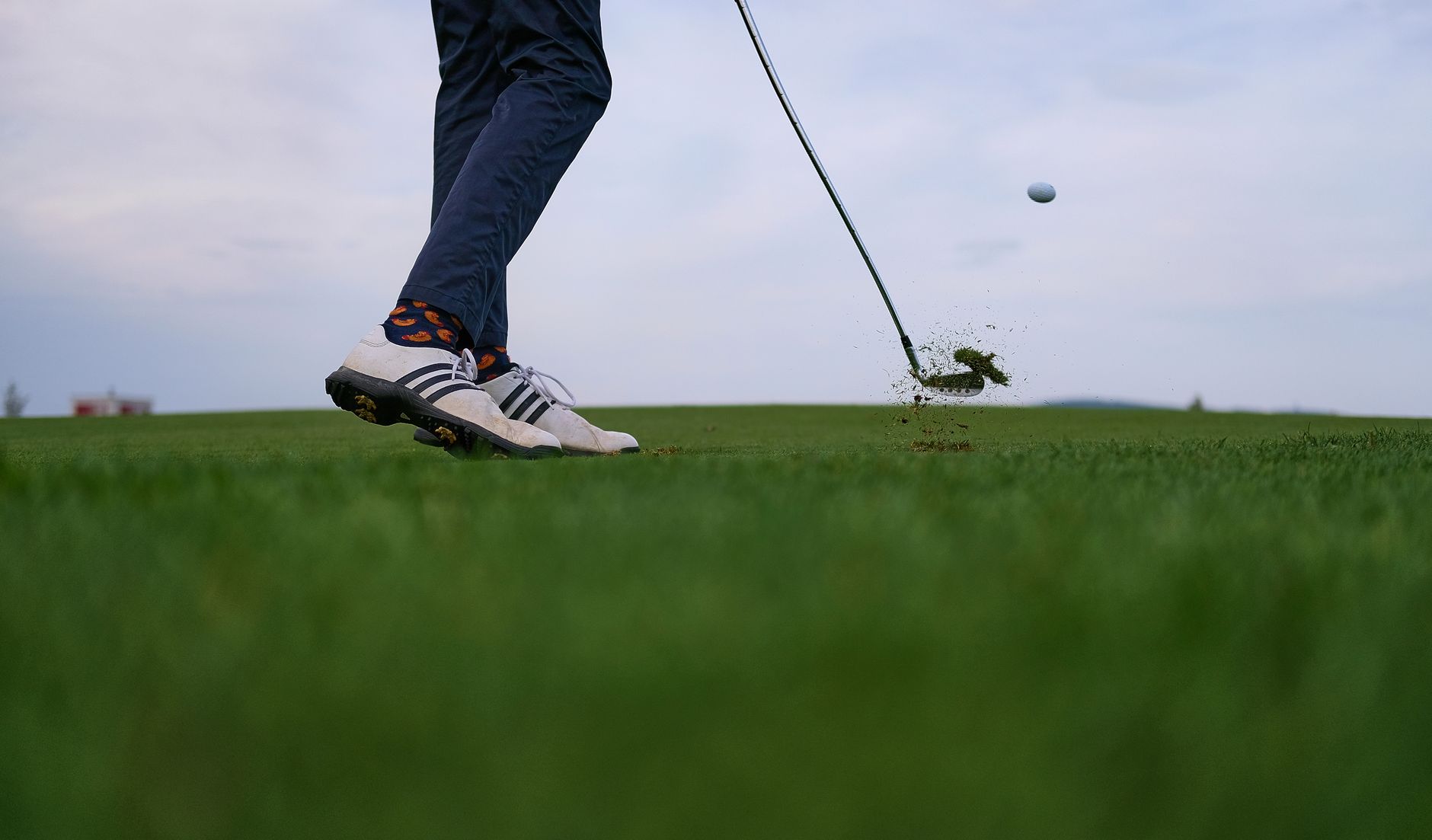 Individual approach shots after a shamble team drive on a reachable fairway.