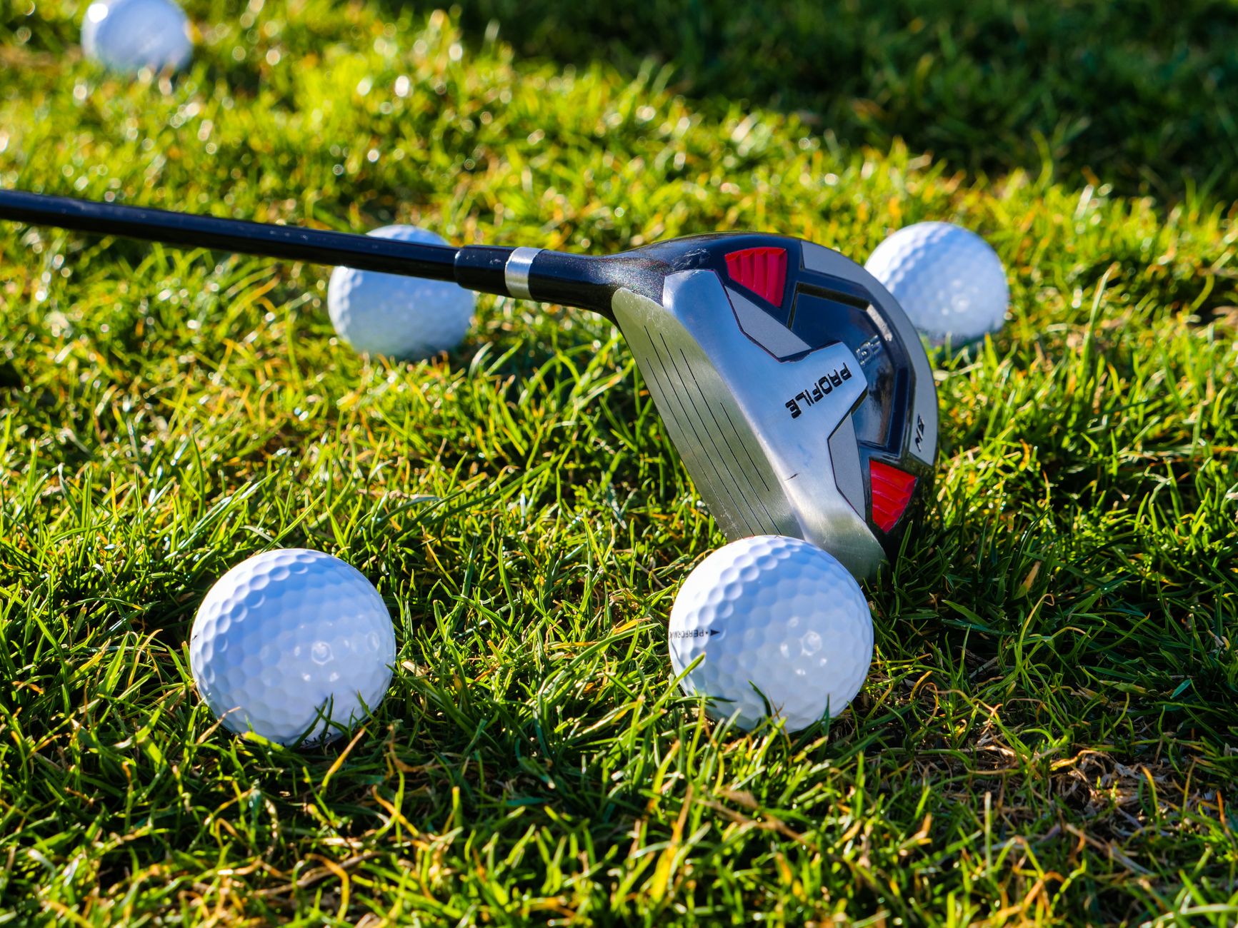 Tournament ropes and setup on a golf hole