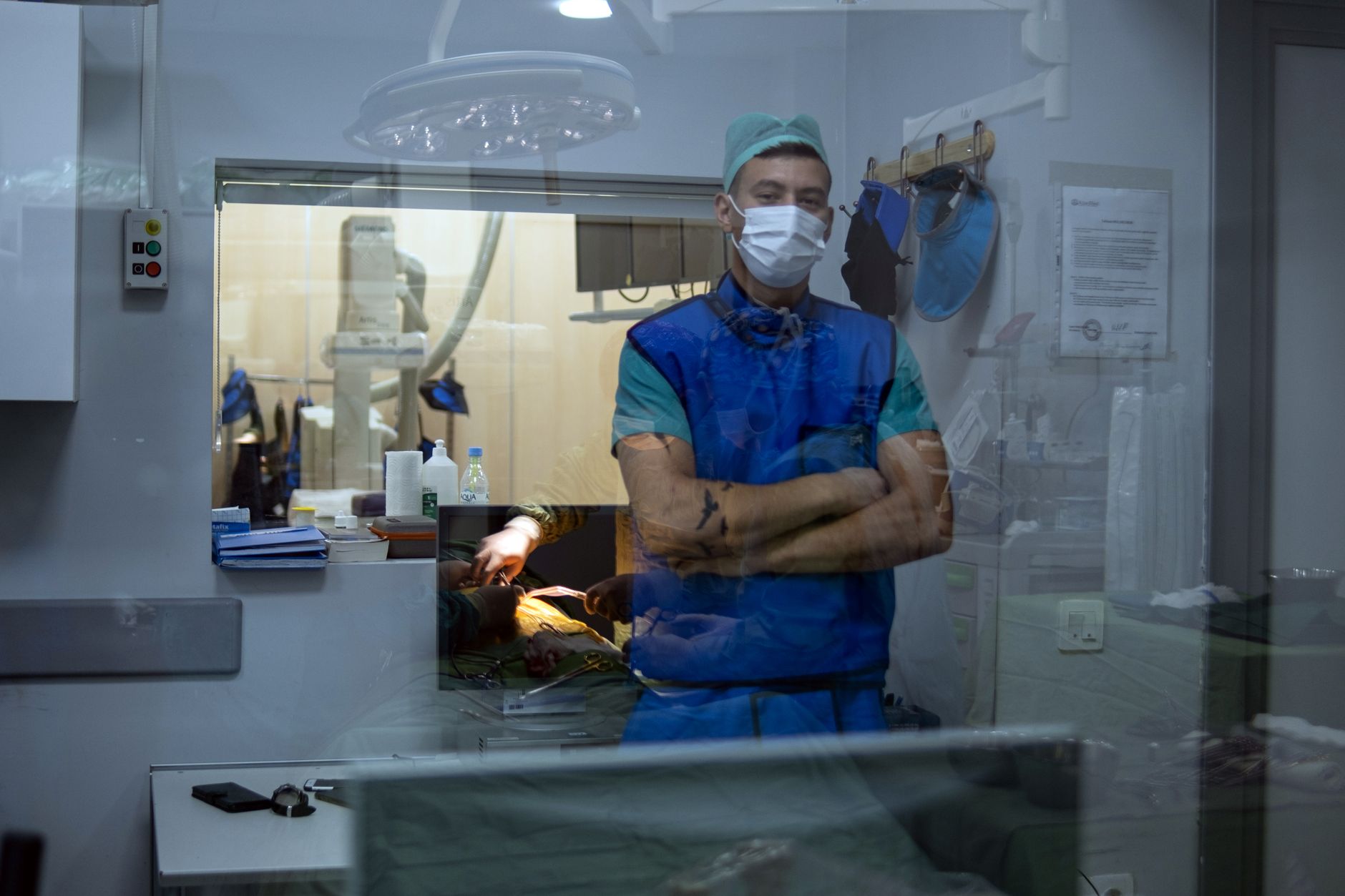 A sterile corridor near hospital surgical suites