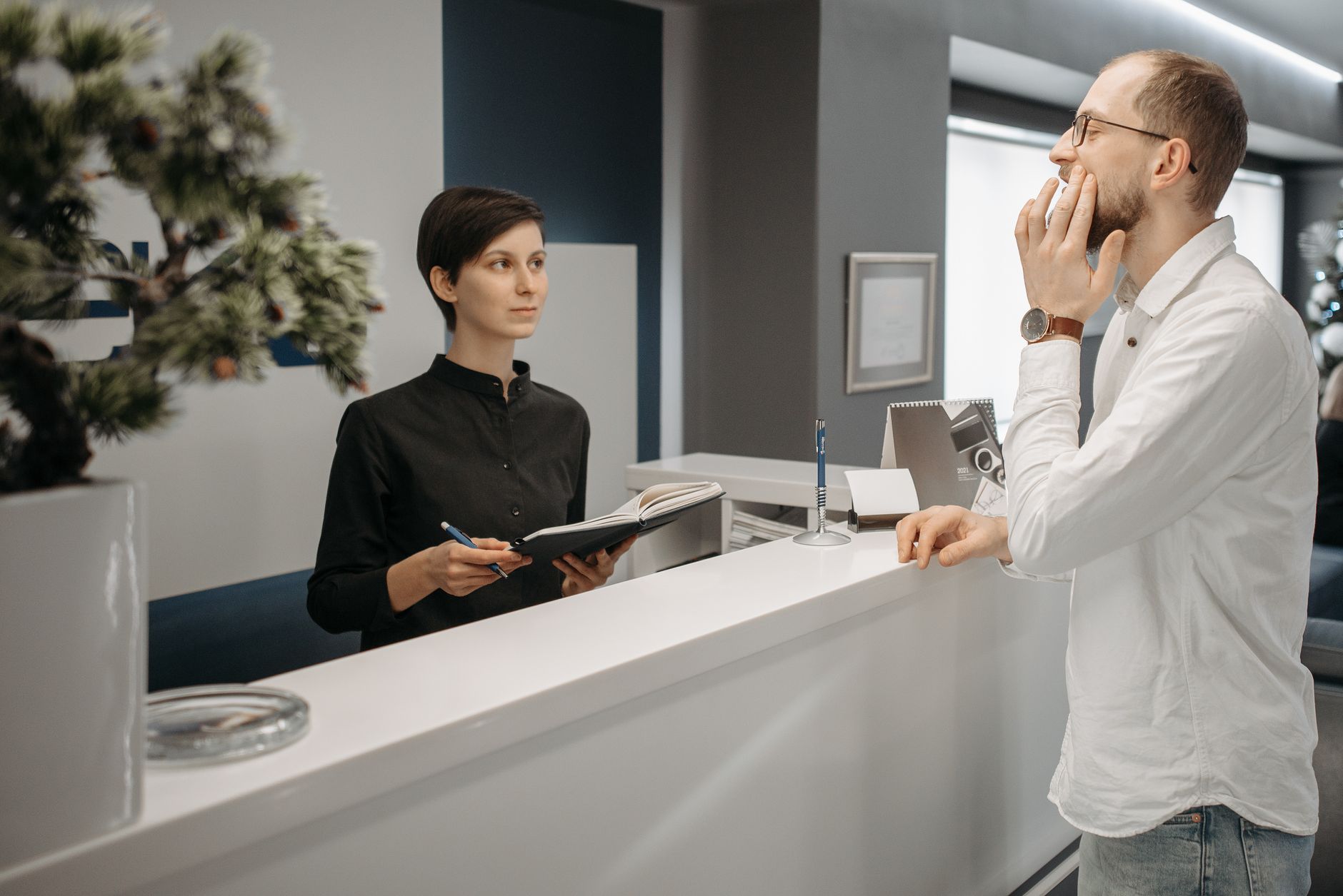 A hospital scheduling area where block time and service contracts must keep pace with robotic volume.