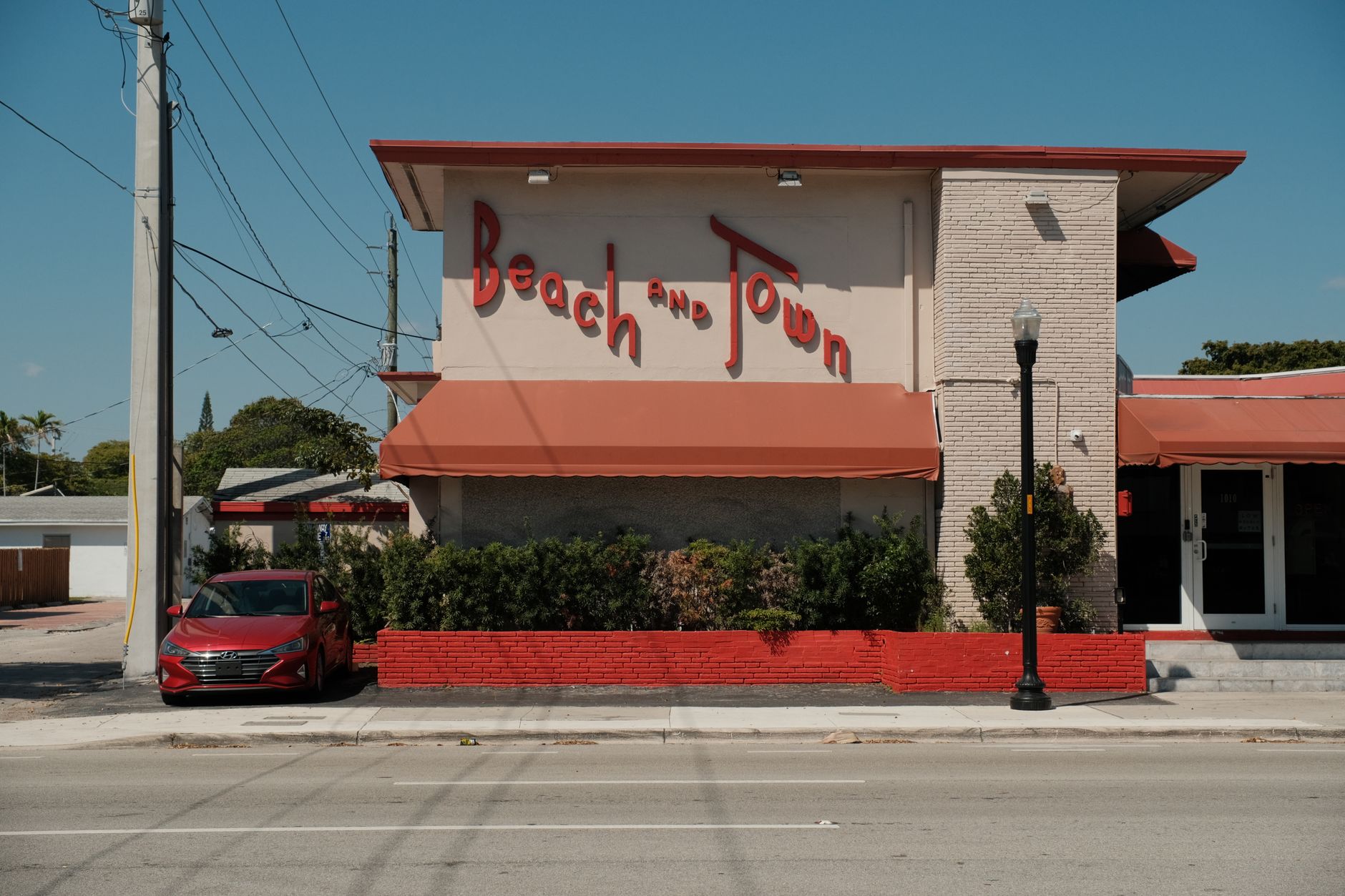Storefront on a coastal main street