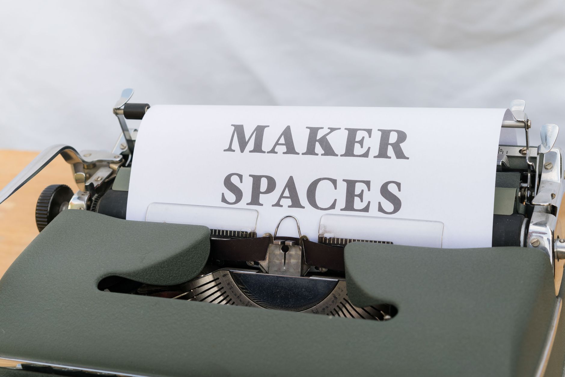 A shared makerspace workshop where members can work on practical projects.
