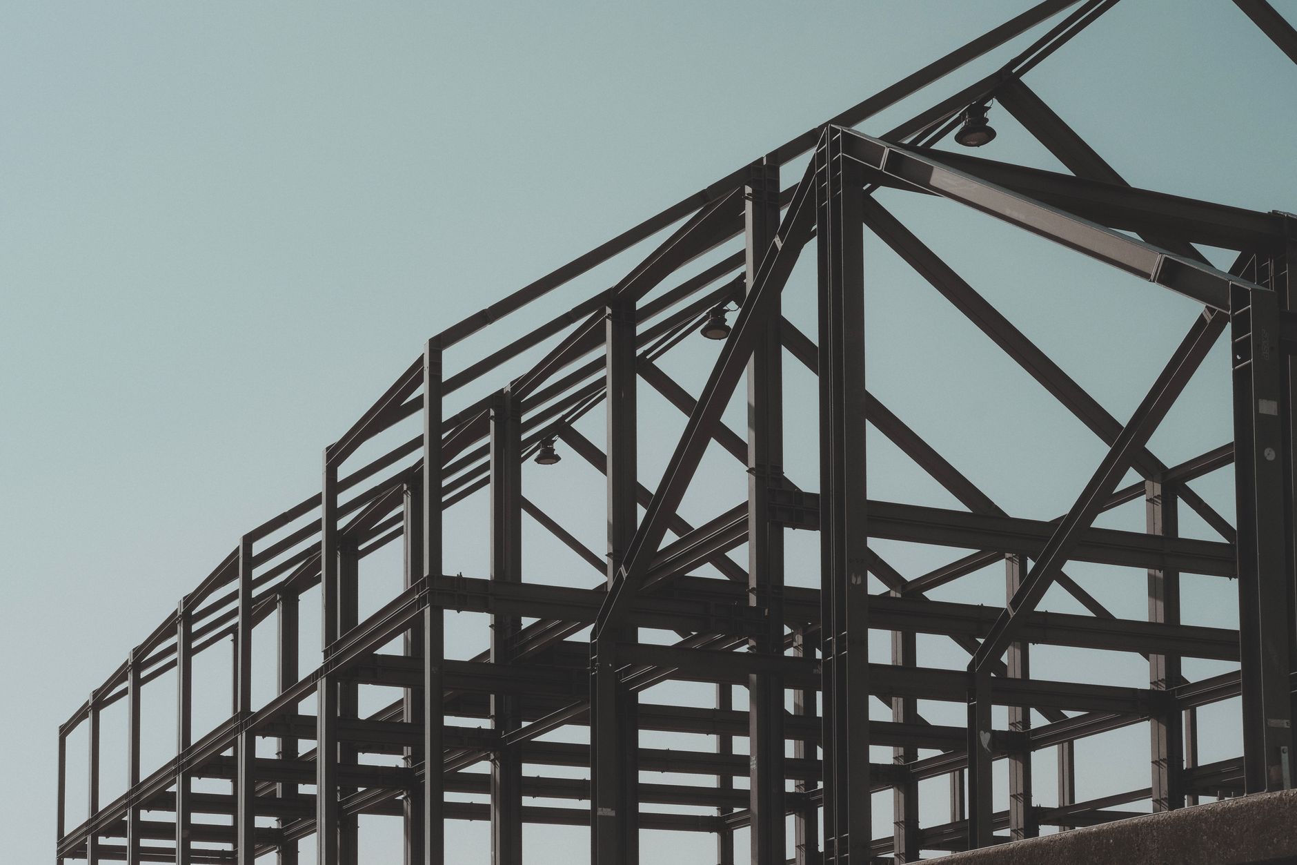 An open structural floor where repeatable photo stops would track weekly progress.