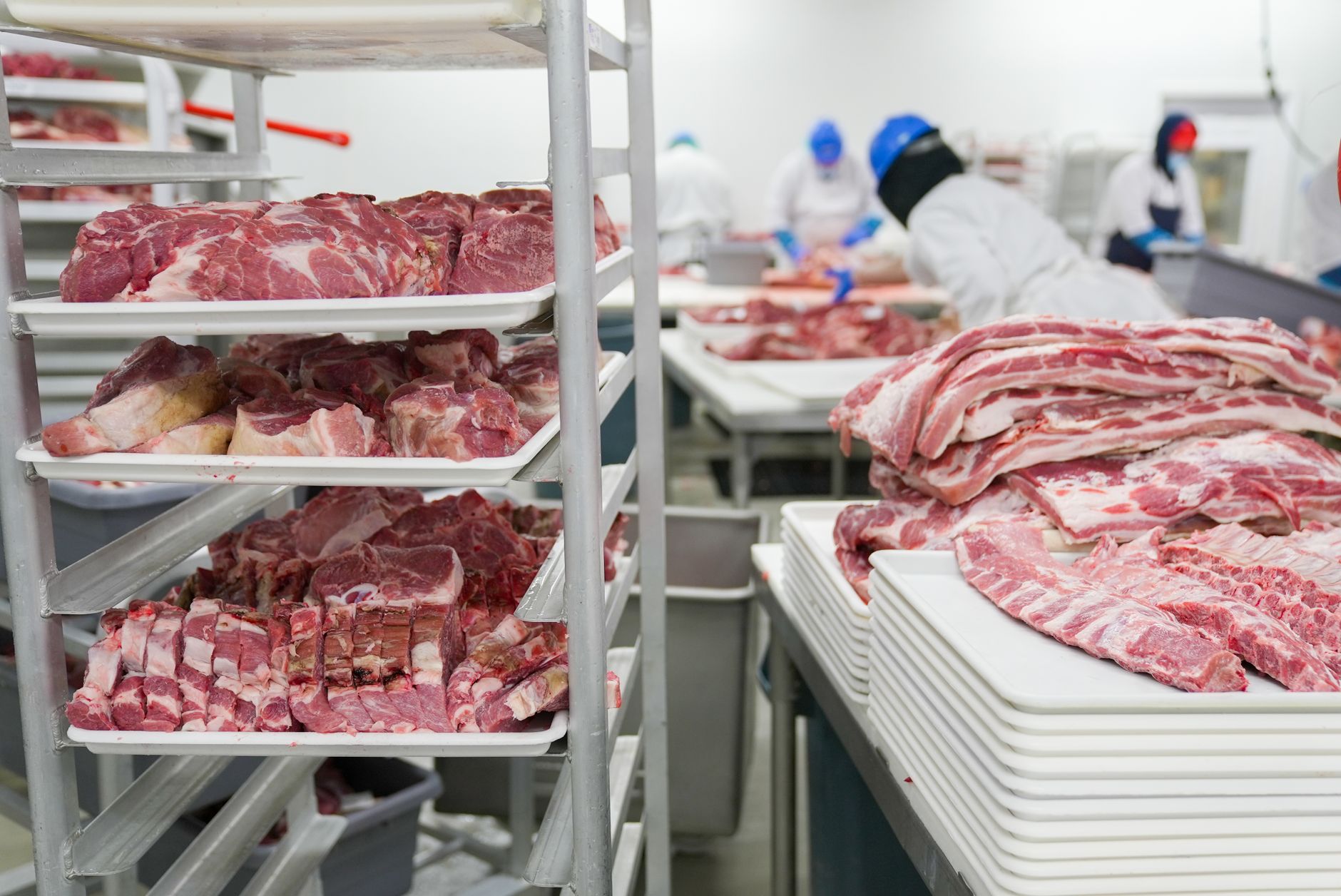 A food processing interior where manual packaging once required a large crew on every shift.