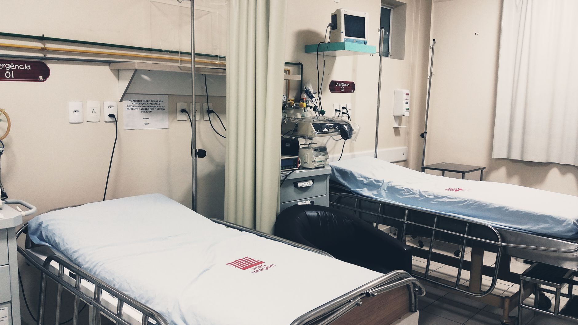 Prepared patient room ready for admission after terminal disinfection