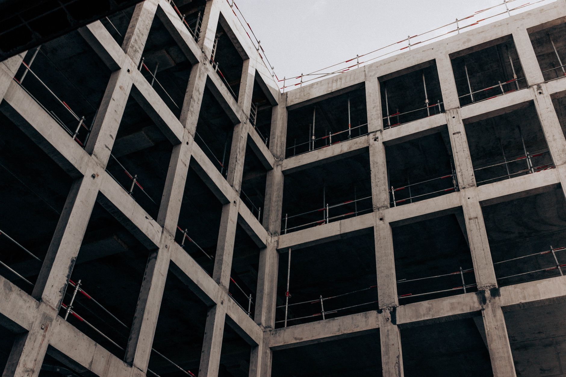 An active commercial construction site showing the scale and complexity of routine inspection work.