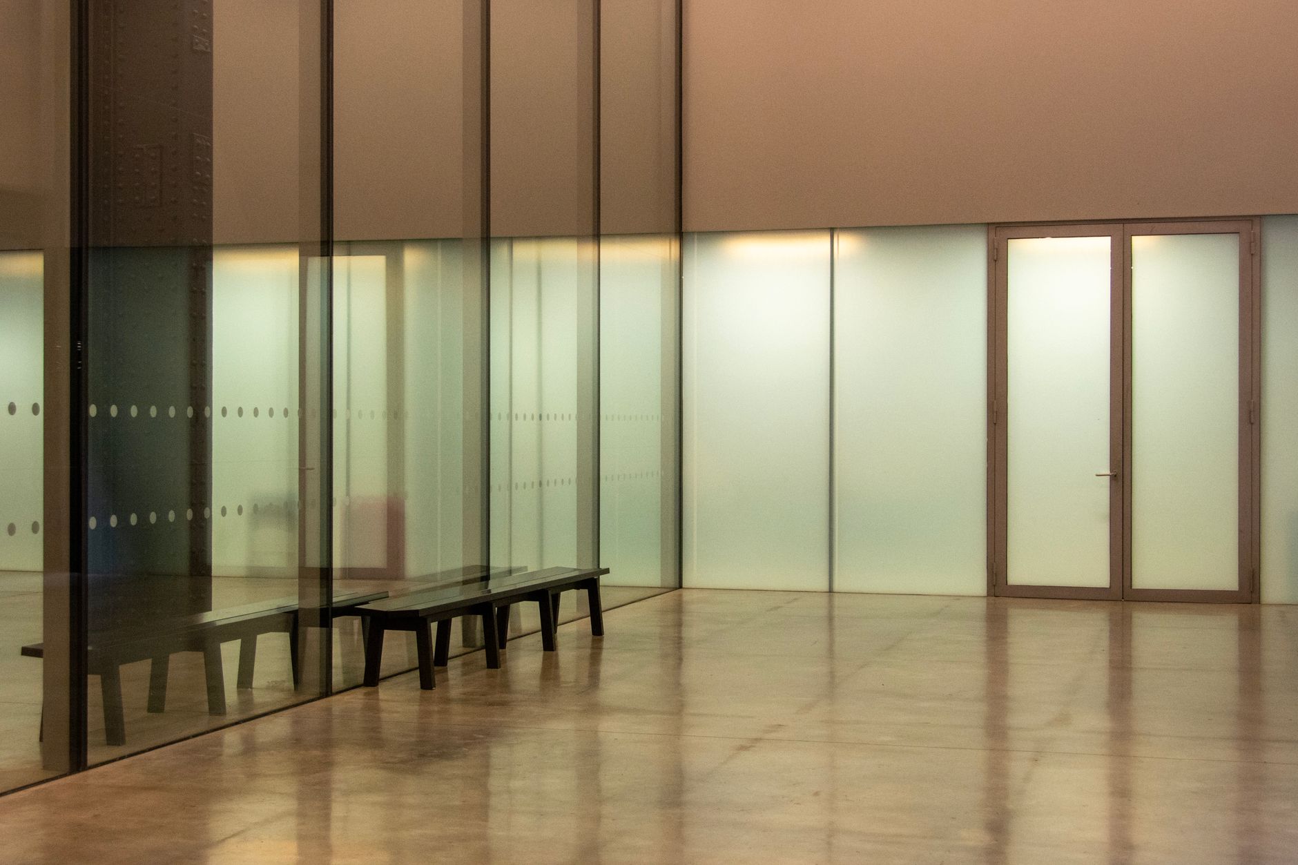 Clean convention hall flooring with even surface appearance after a venue reset.