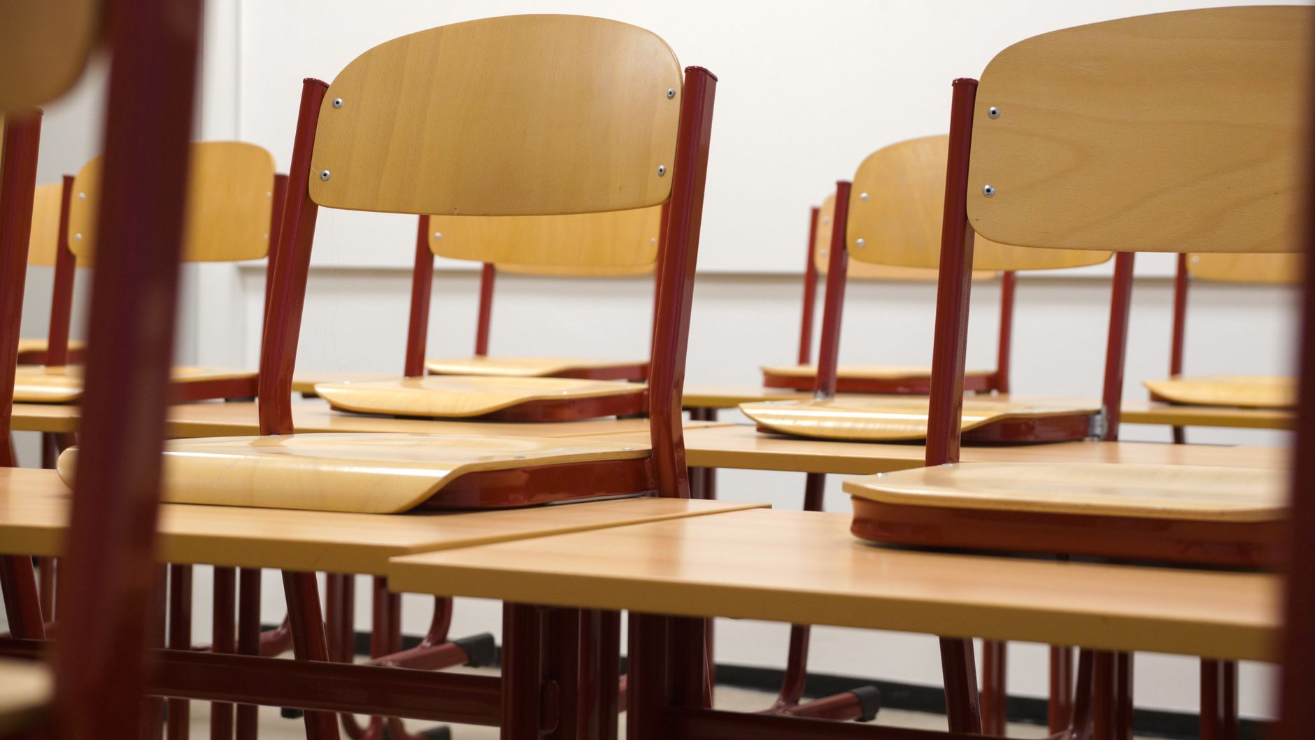 An empty classroom where custodial staff can focus once floors are automated.
