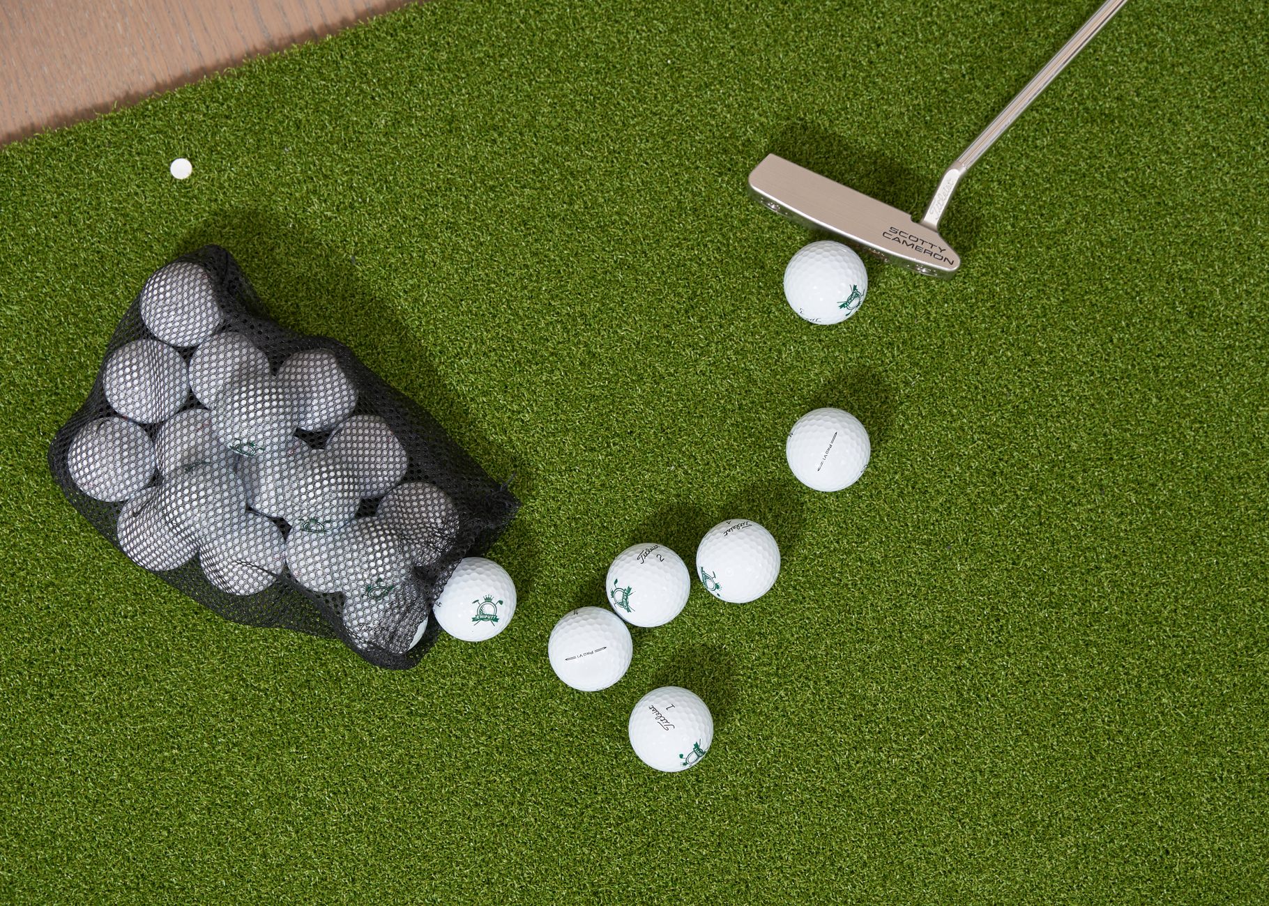 A closely mown putting surface, highlighting in-play turf that stays on crew schedules.