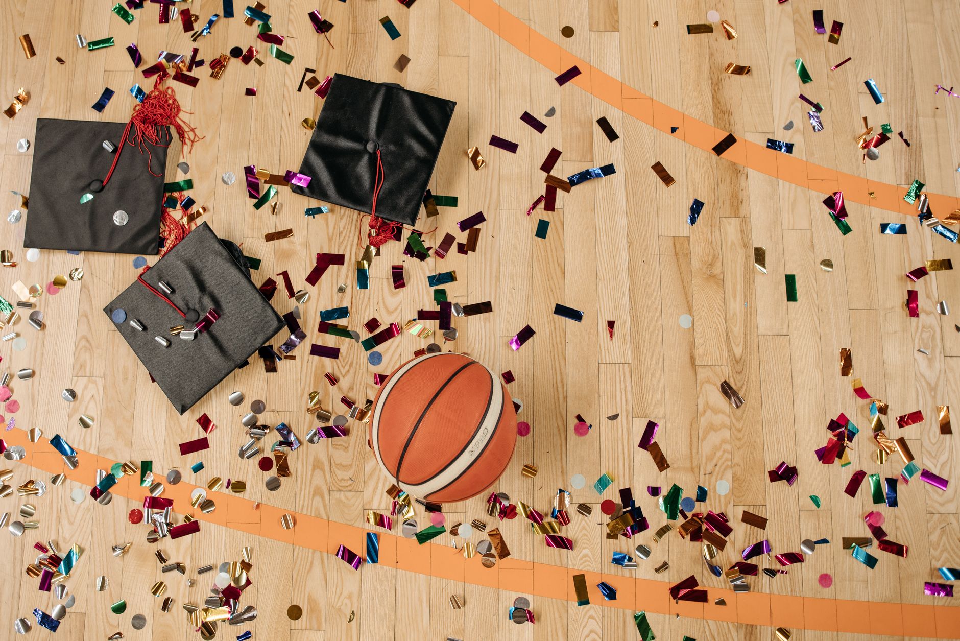 A high school gym where autonomous scrubbers can reset floors before practice.