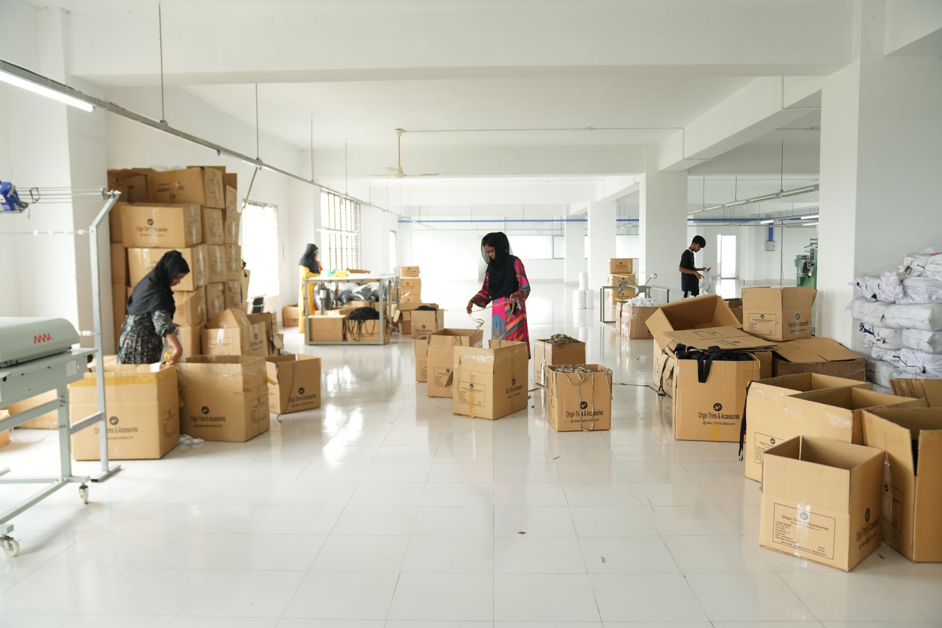 Fulfillment area where orders are sorted into outbound cartons
