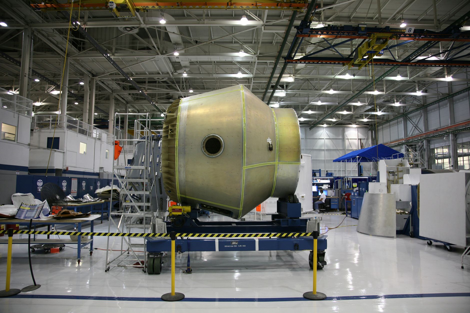 An aerospace factory floor where tier suppliers run high-mix assembly cells.