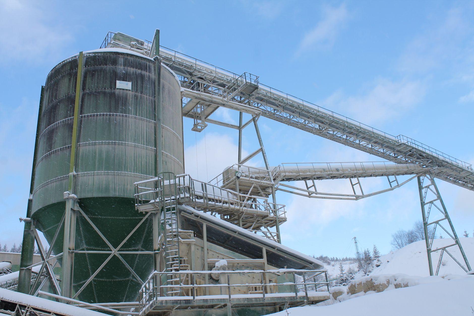 A cold climate industrial plant where outdoor inspection exposure is high.