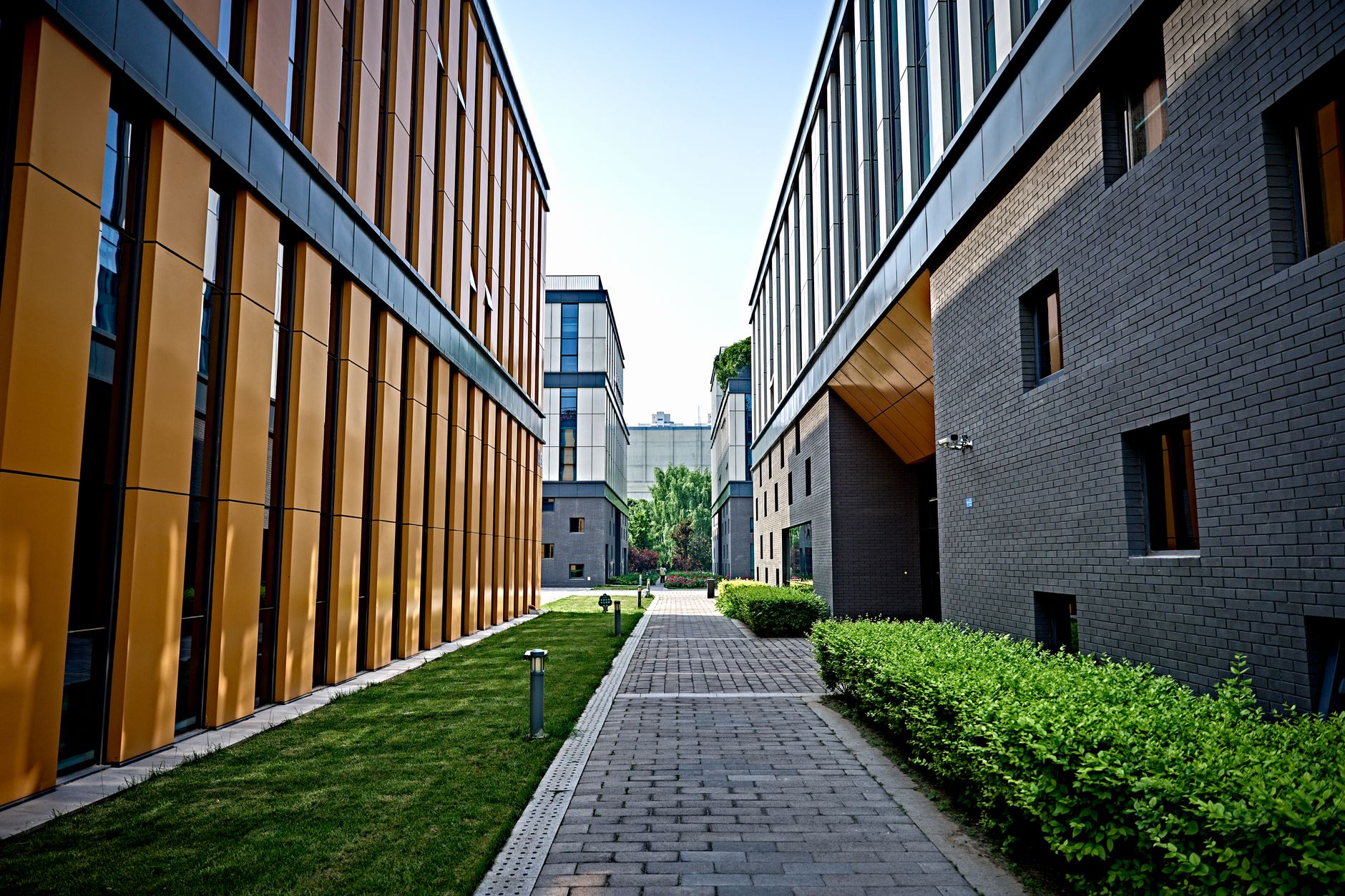 A large multi-building office campus at dusk, with parking areas and perimeter walkways that match the kind of Silicon Valley property discussed in the case study.