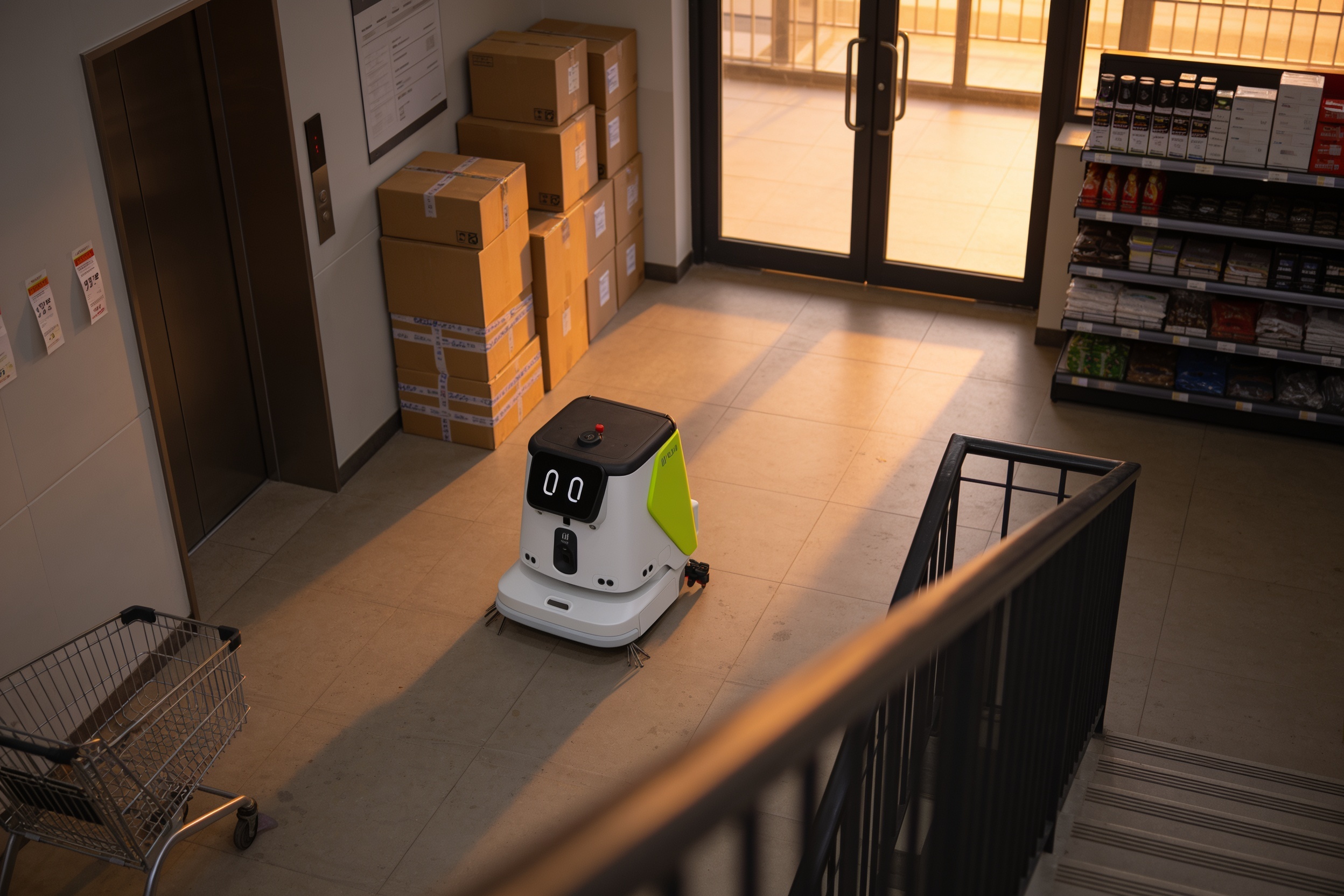 Commercial cleaning robots appling