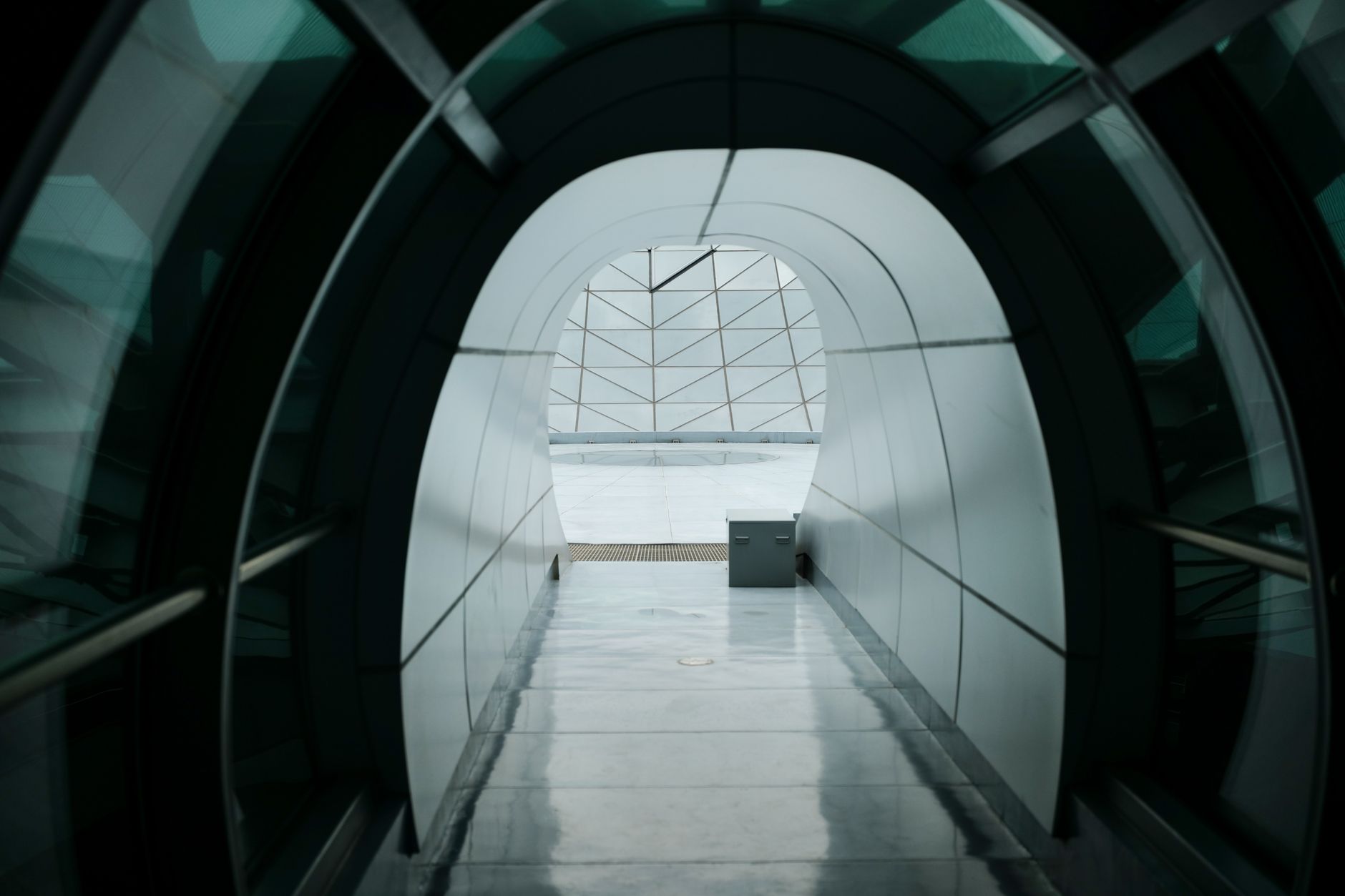 Connecting corridors in a airport terminal
