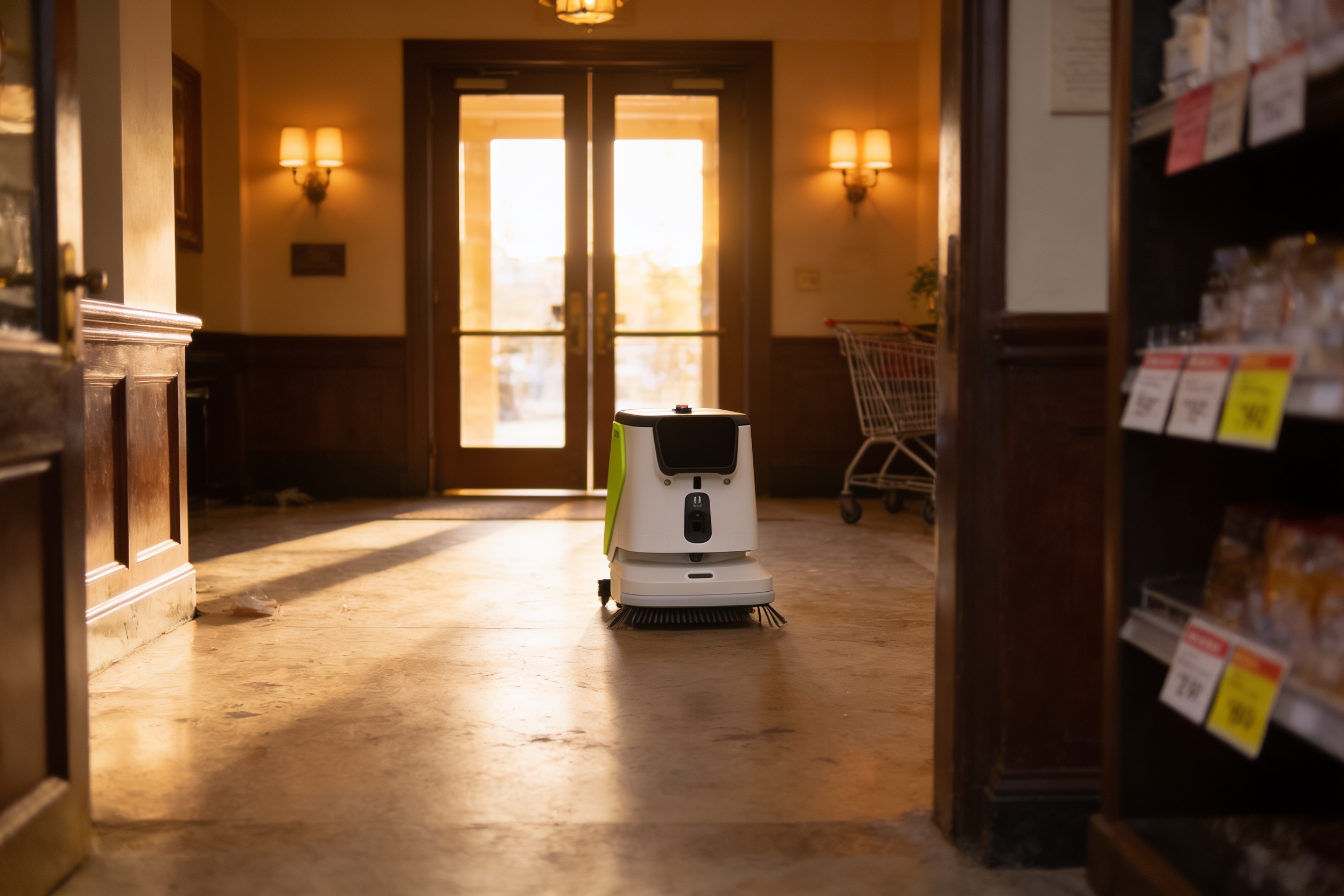 Floor scrubbing robots