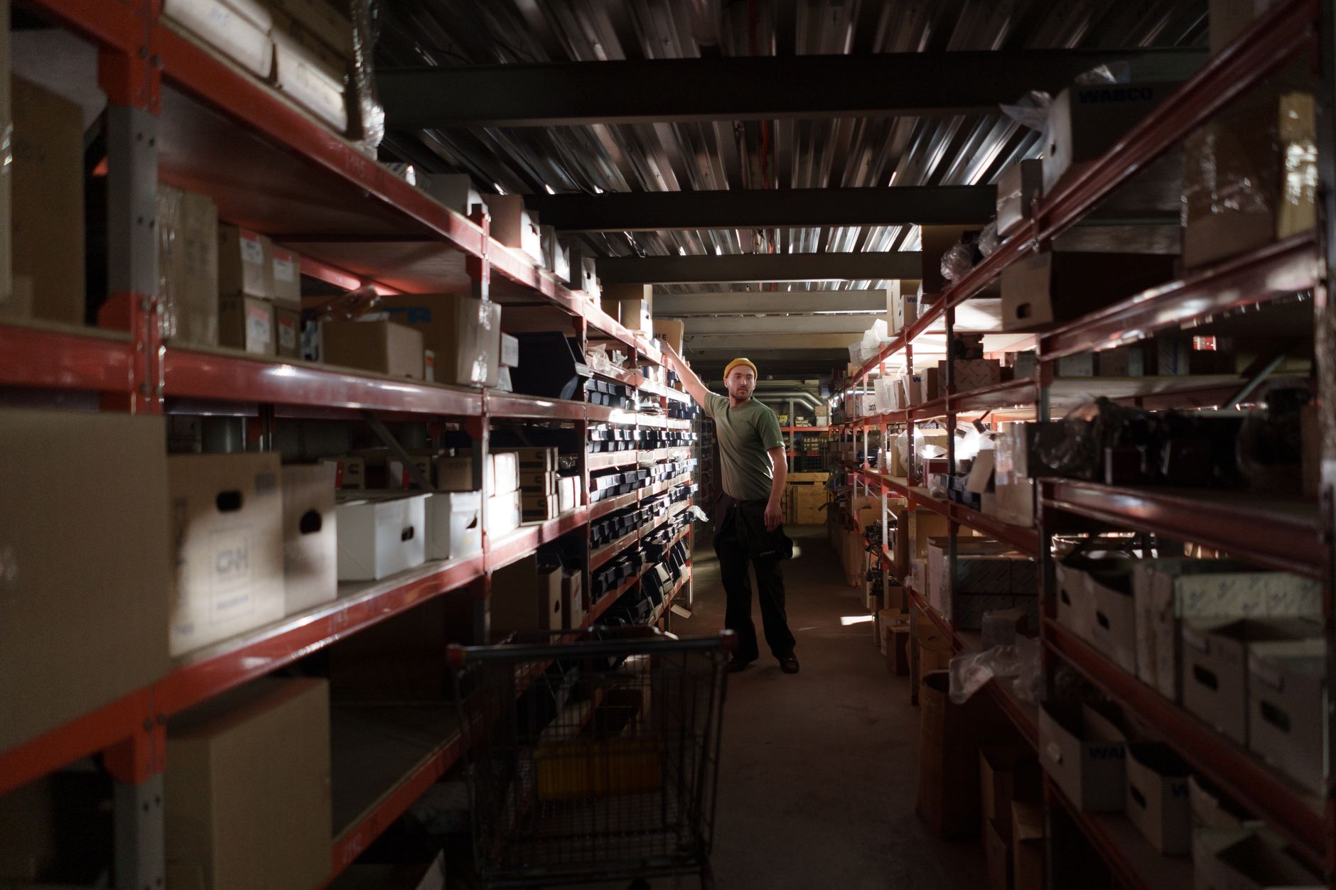 Parts and supplies store in a cement plant