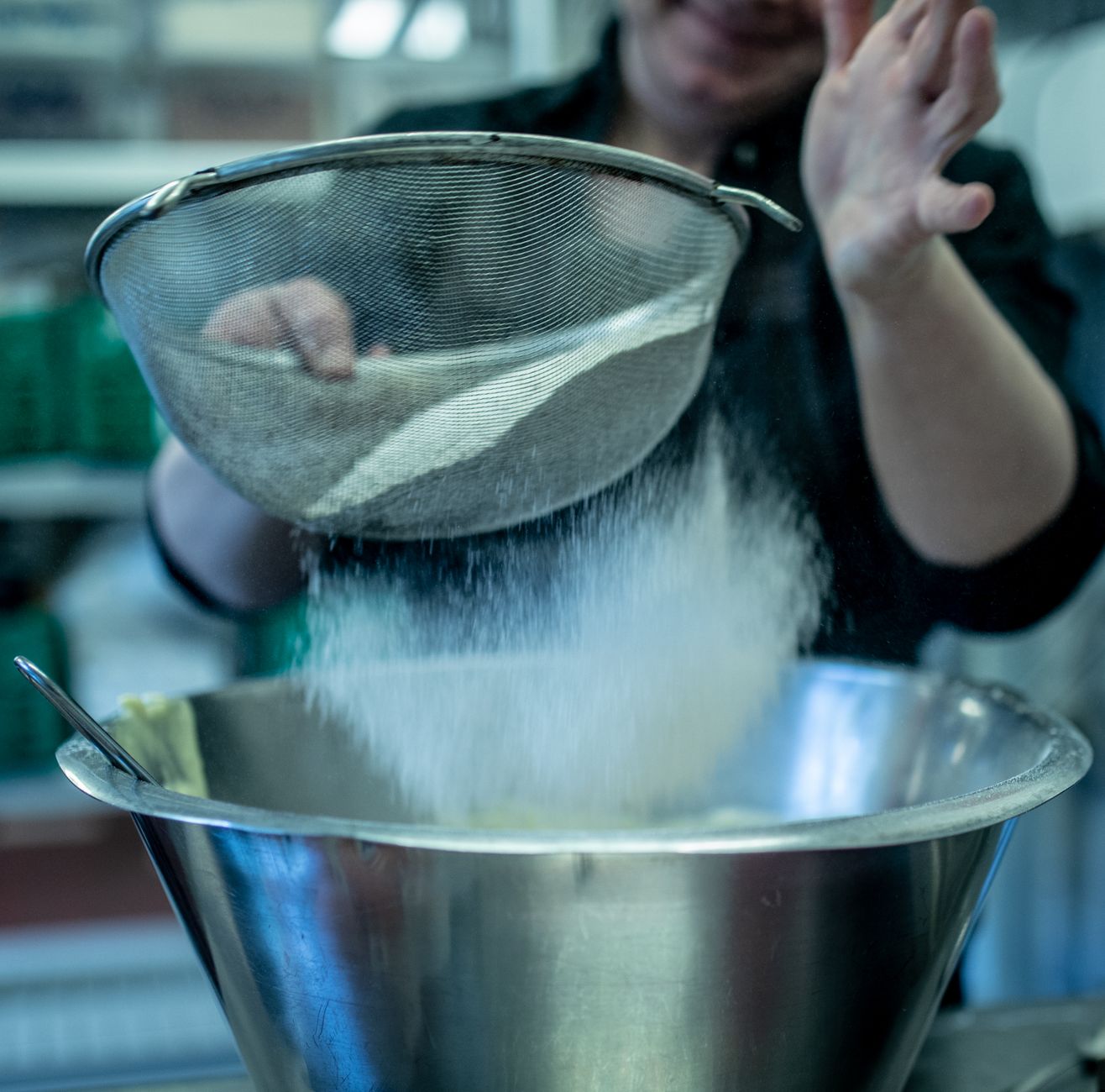 Mixing area in a bakery