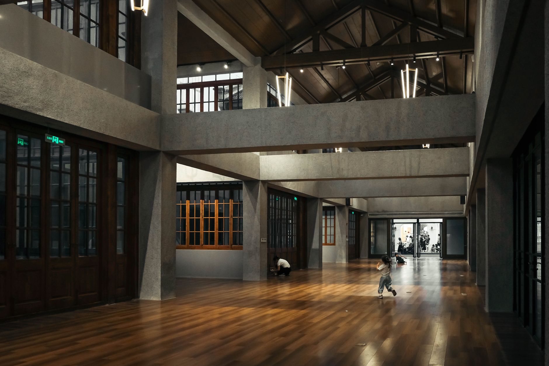 Main corridors in a community center