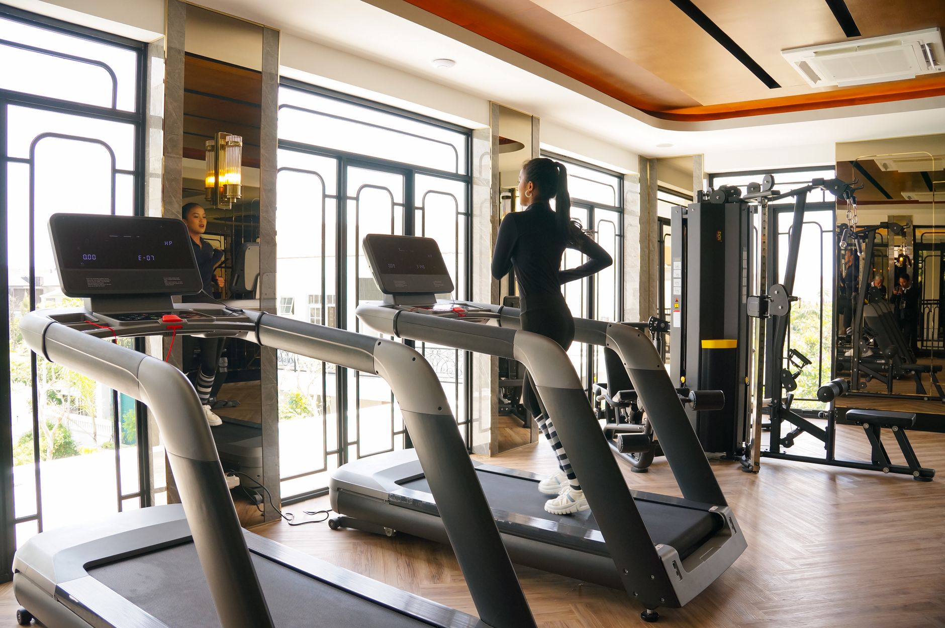 Cardio area in a gym