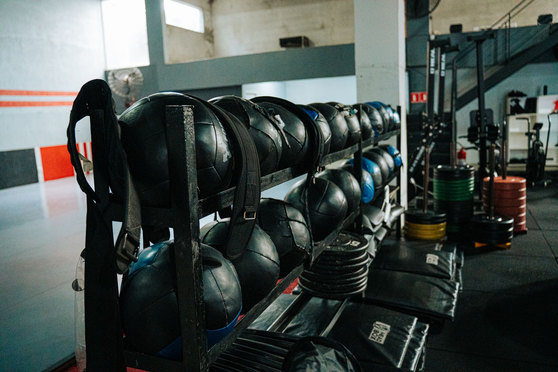 Functional training zone in a gym