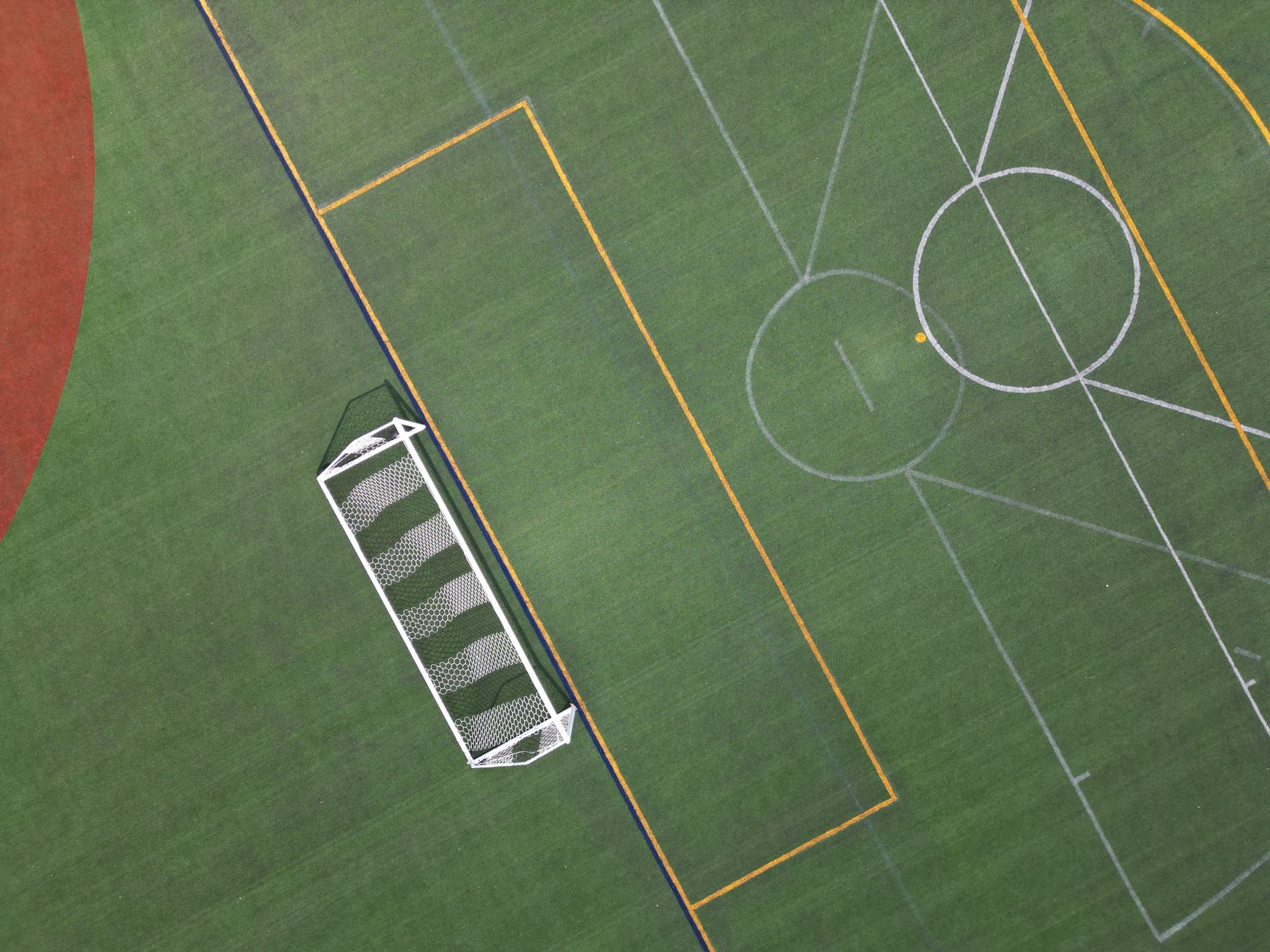 Sports fields in a public park